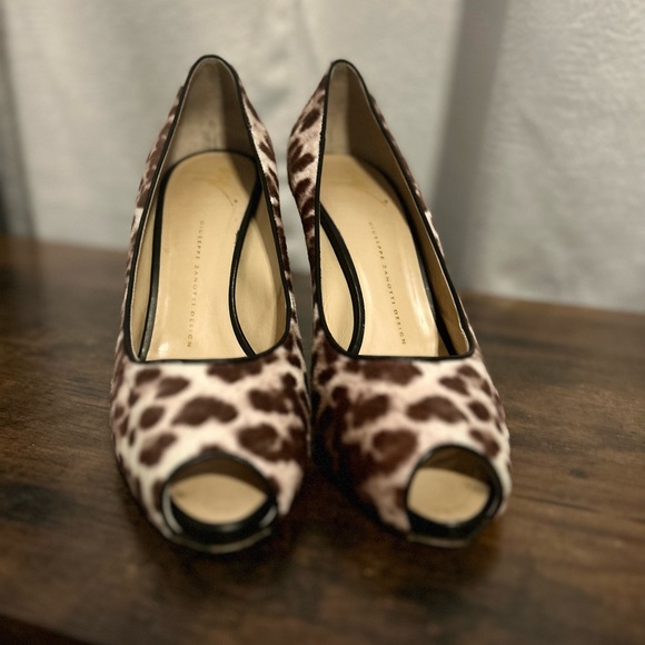 🐆 Giuseppe Zanotti Calf Hair Pumps Size 11 IT 41 Leopard fur MSRP $775ish - Picture 7 of 9
